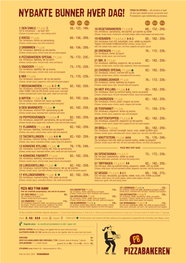 Menu Pizzabakeren Narvik-1
