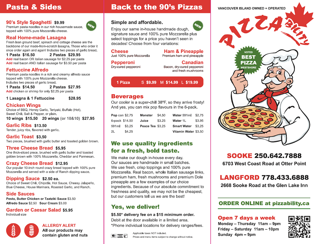 Menu Pizzability Sooke-1