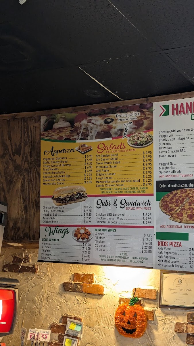 Menu Pizzaiolo's Pizza And Pasta-5