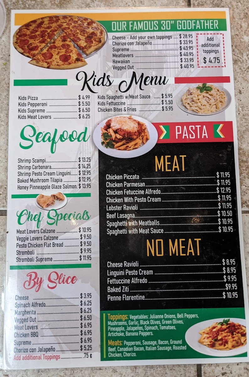 Menu Pizzaiolo's Pizza And Pasta-8