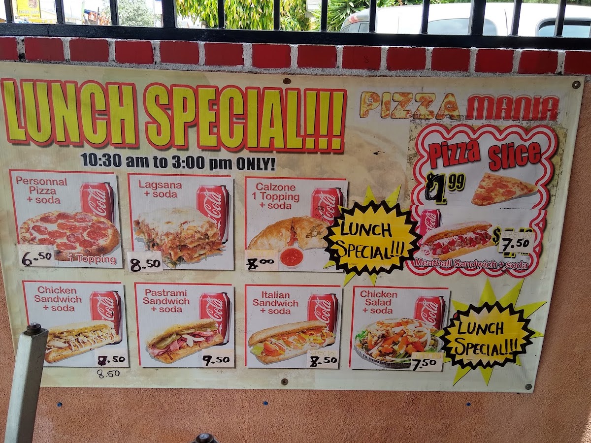 Menu Pizzamania La-4