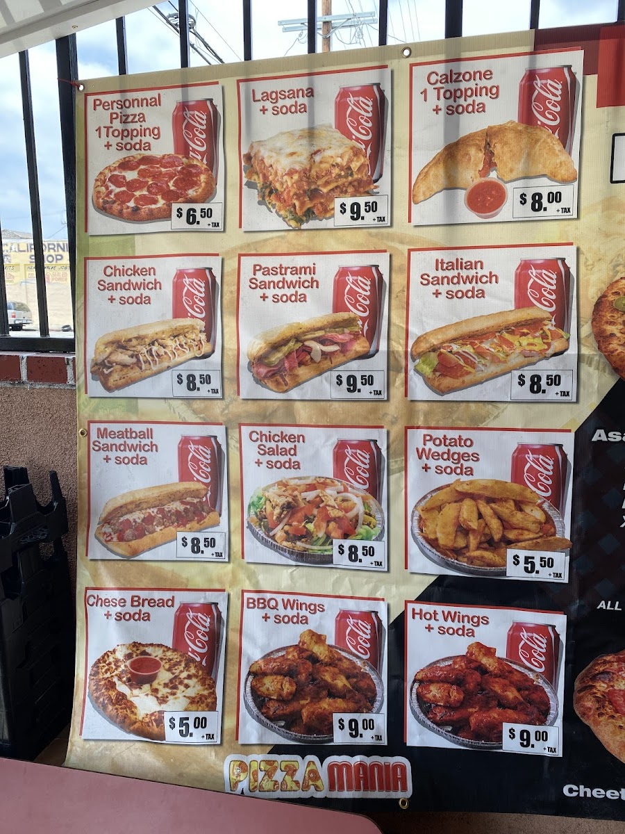 Menu Pizzamania La-5