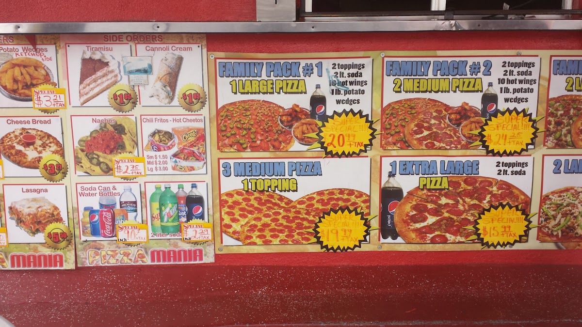 Menu Pizzamania La-7