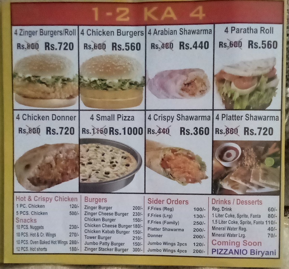 Menu Pizzanio Chenab Nagar-3