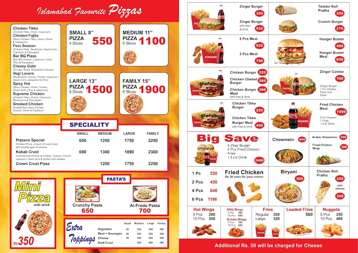 Menu Pizzano - (I-10 Markaz)-4