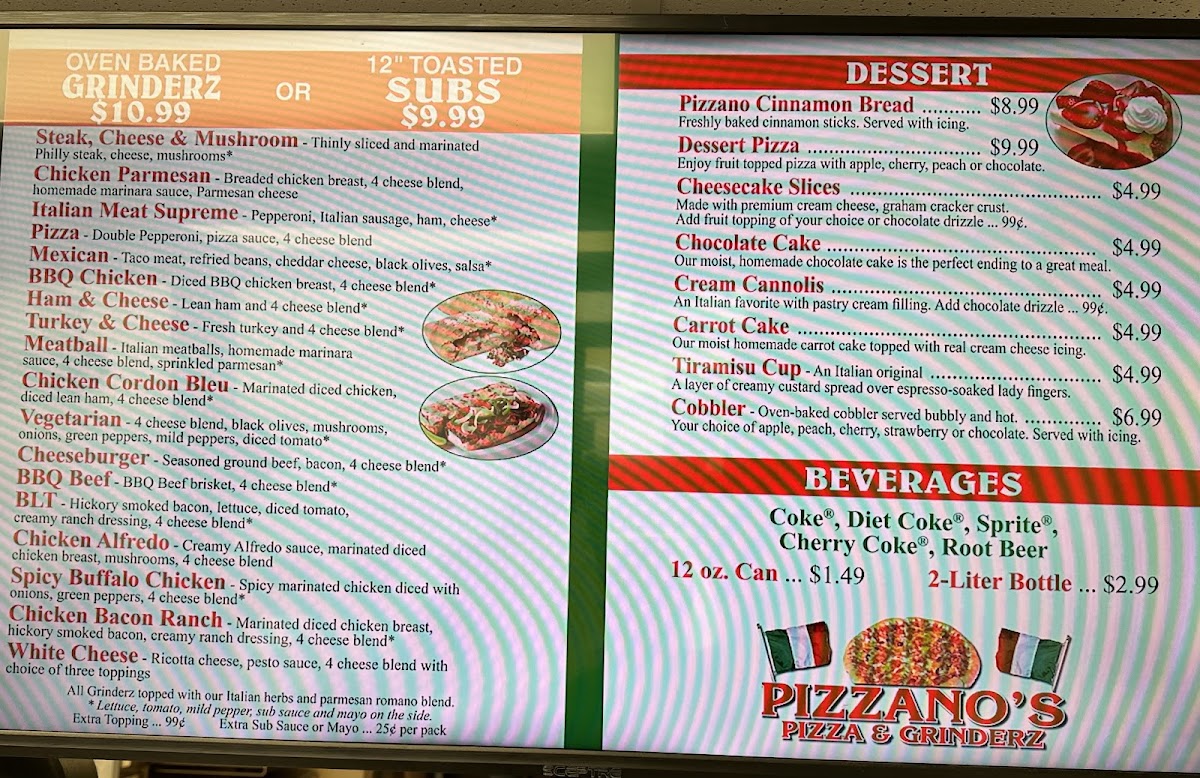 Menu Pizzano's Pizza & Grinderz Bradenton-2