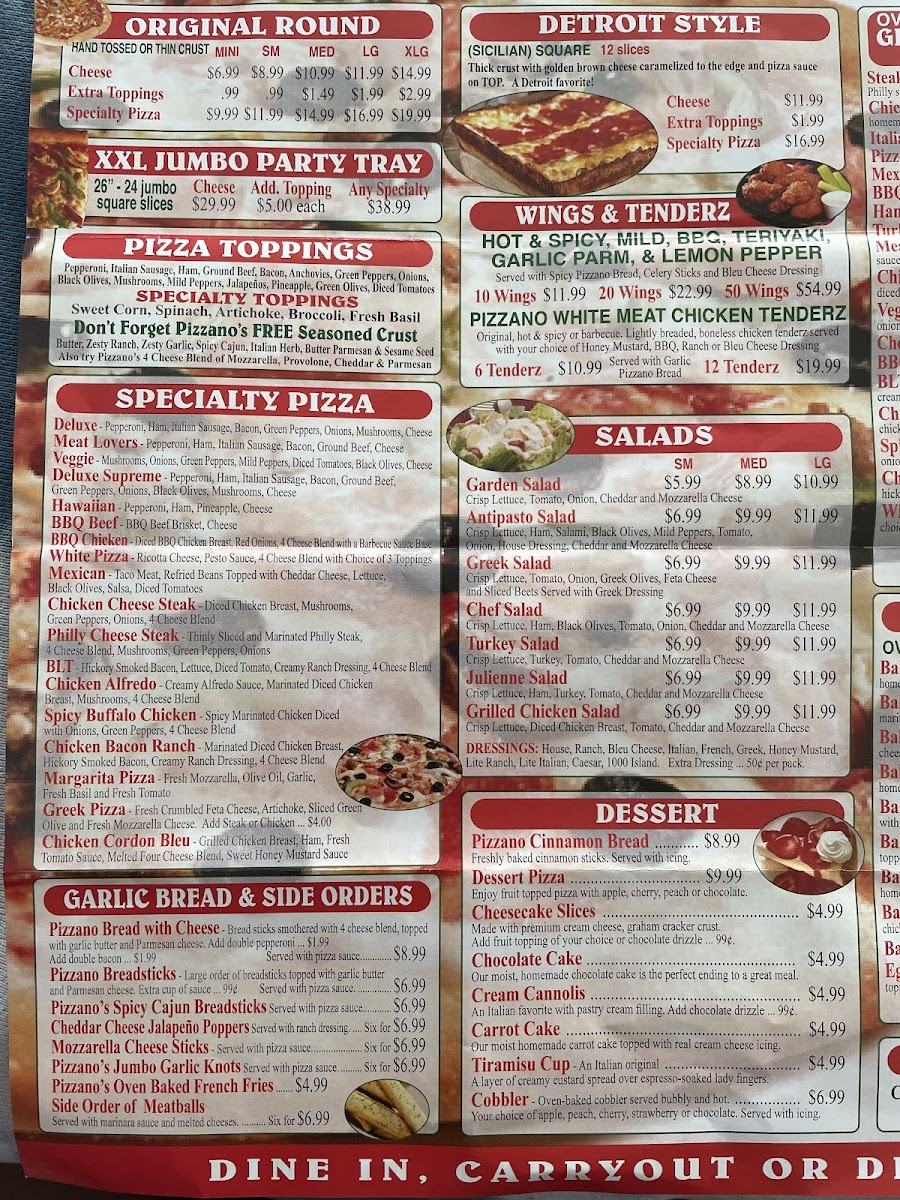 Menu Pizzano's Pizza & Grinderz Bradenton-4