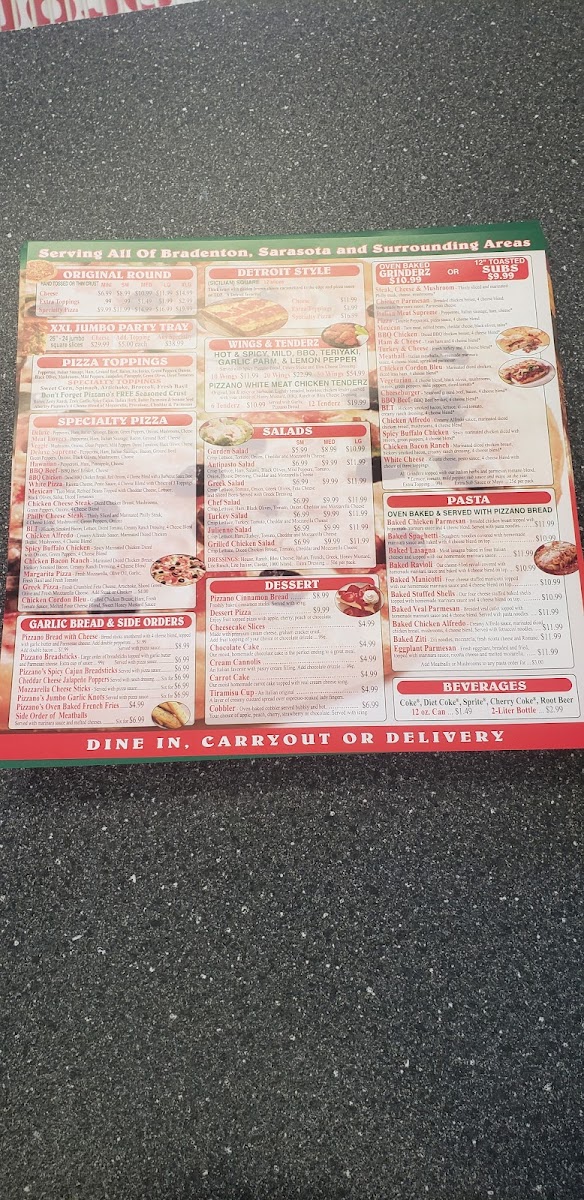 Menu Pizzano's Pizza & Grinderz Bradenton-5