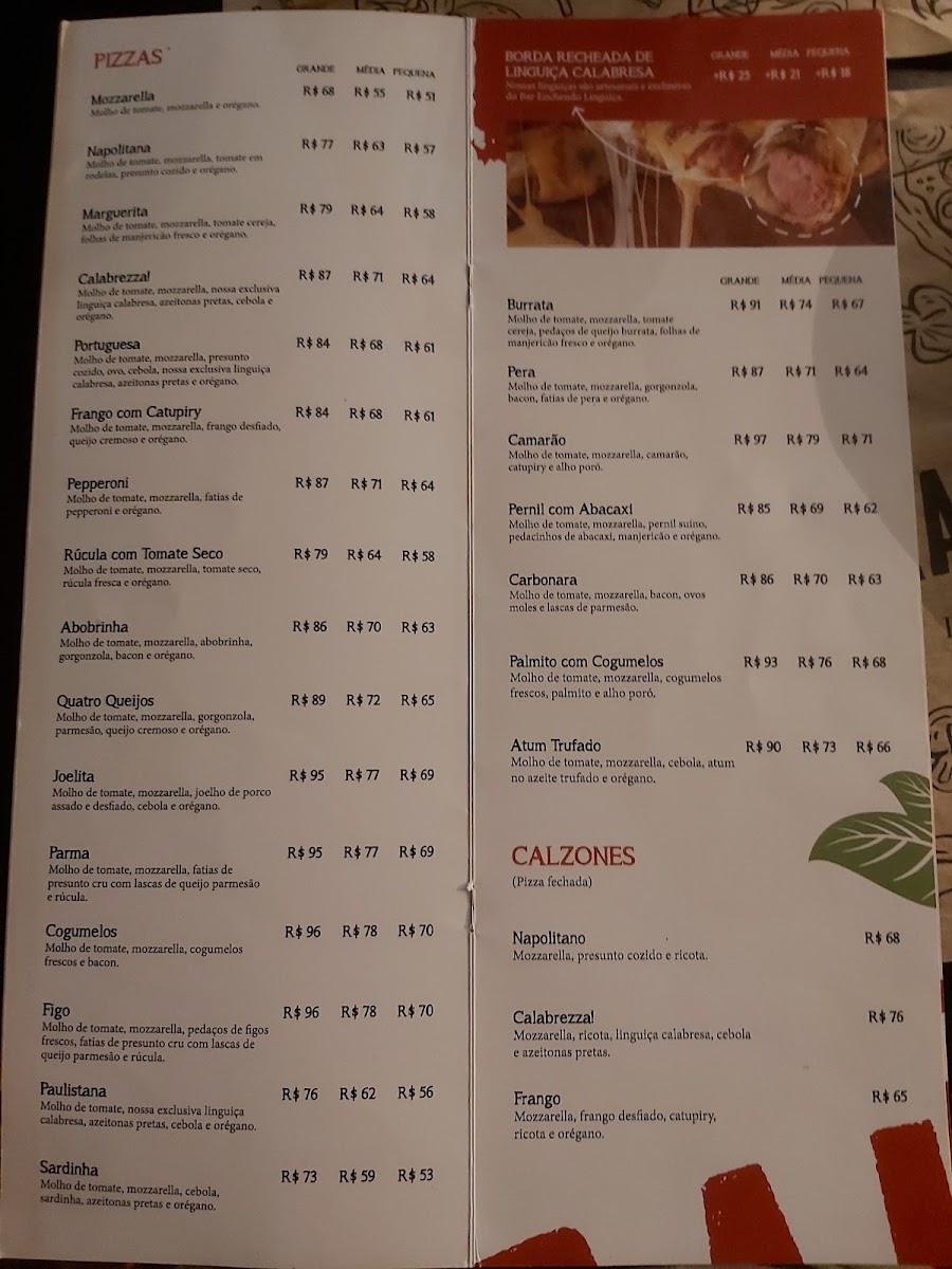 Menu Pizzaria Calabrezza - Icaraí-1