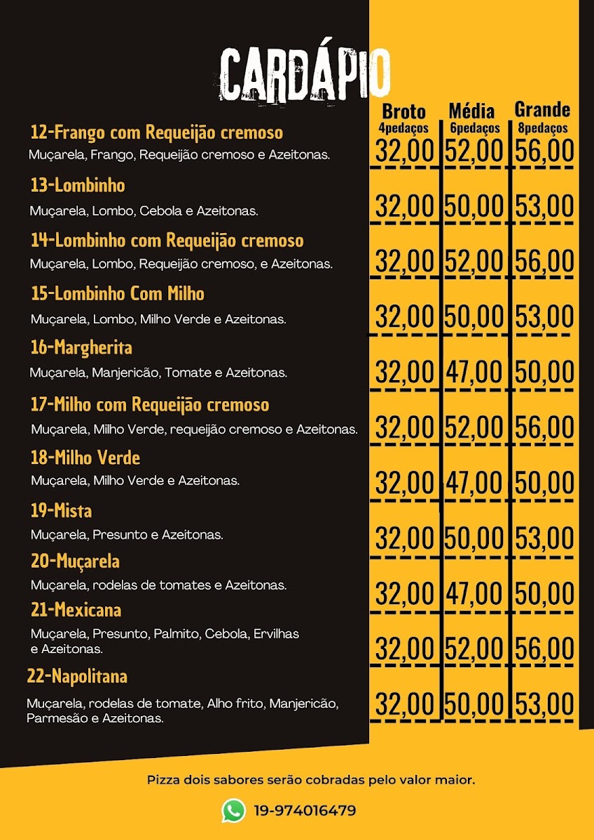 Menu Pizzaria Capricho Campinas-1