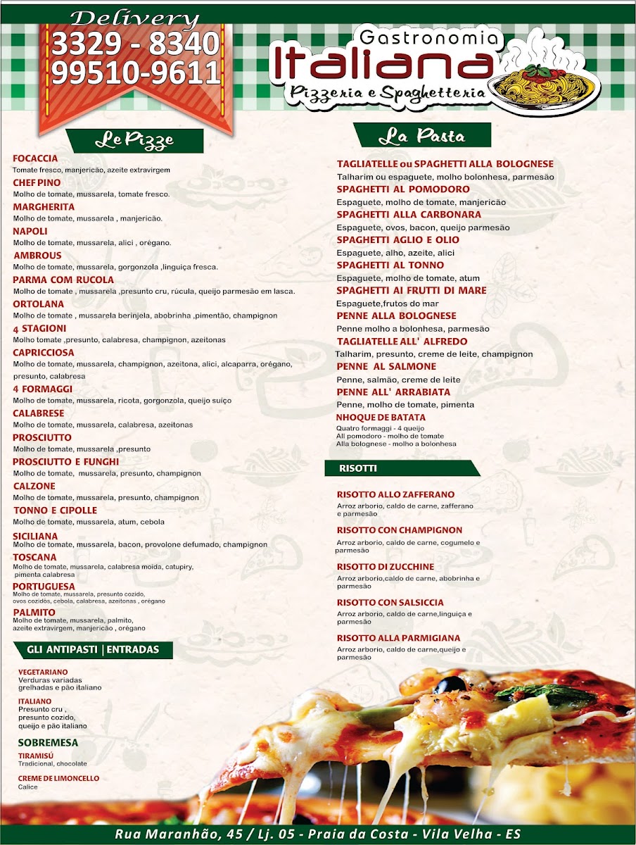 Menu Pizzaria E Gastronomia Italiana-1