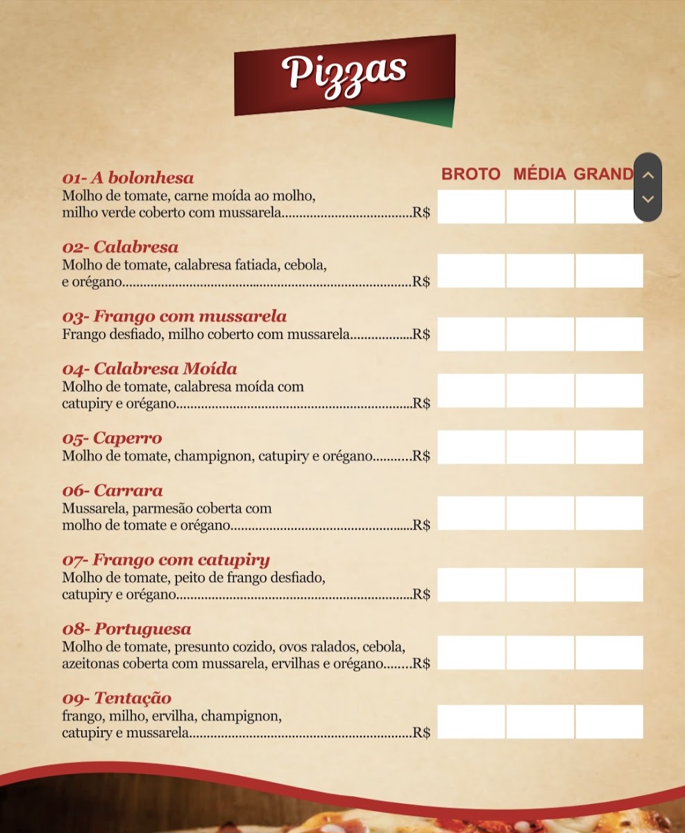 Menu Pizzaria E Restaurante Cambuí-5