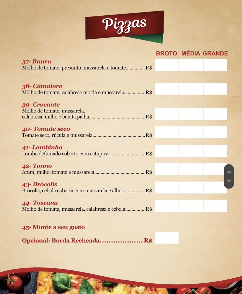 Menu Pizzaria E Restaurante Cambuí-8