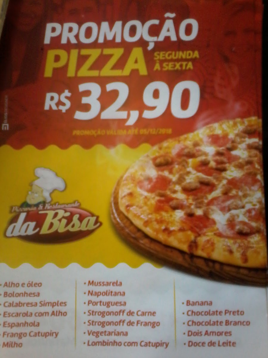 Menu Pizzaria E Restaurante Da Bisa - Matinhos- Pr-2