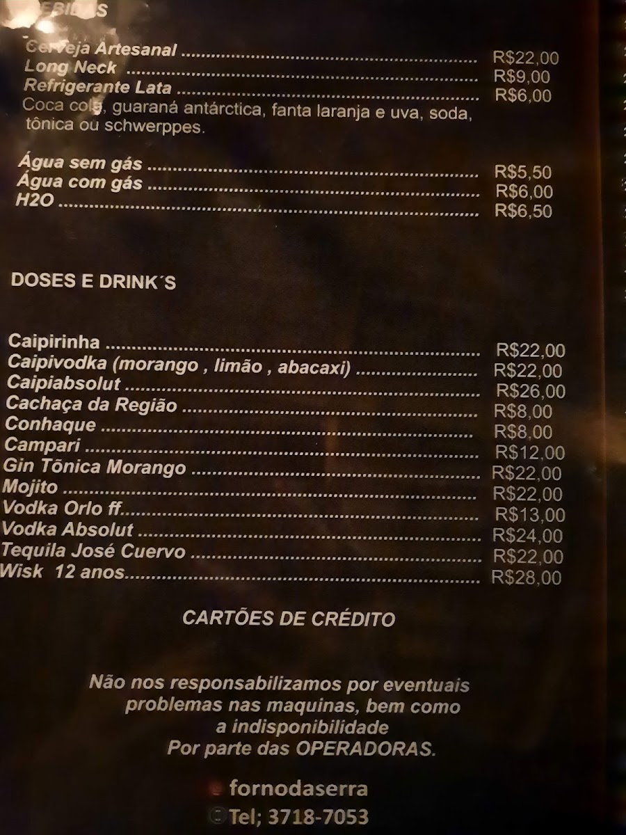 Menu Pizzaria Forno Da Serra-8