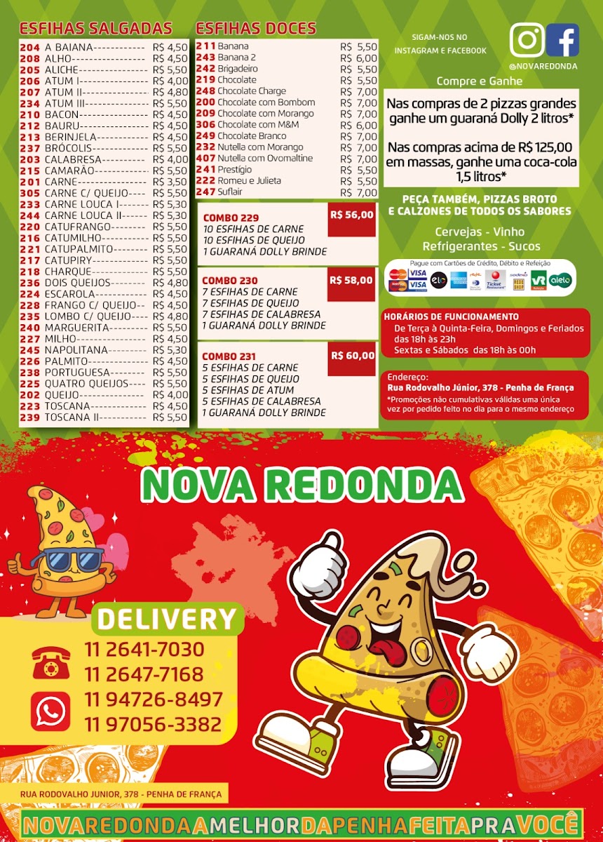 Menu Pizzaria Nova Redonda-1
