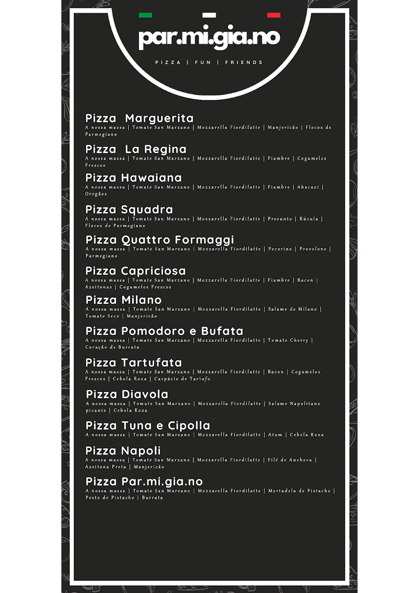 Menu Pizzaria Parmigiano-1