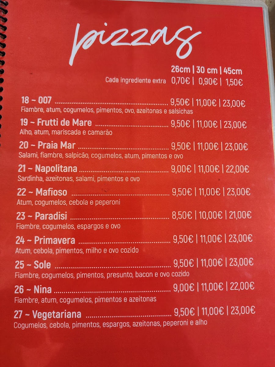 Menu Pizzaria Praia Mar Do Agostinho-1