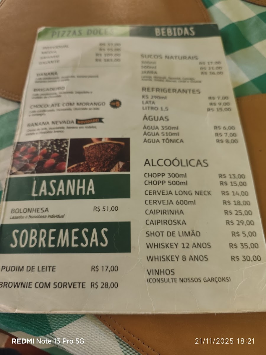 Menu Pizzaria Splash Pizza - Centro-10
