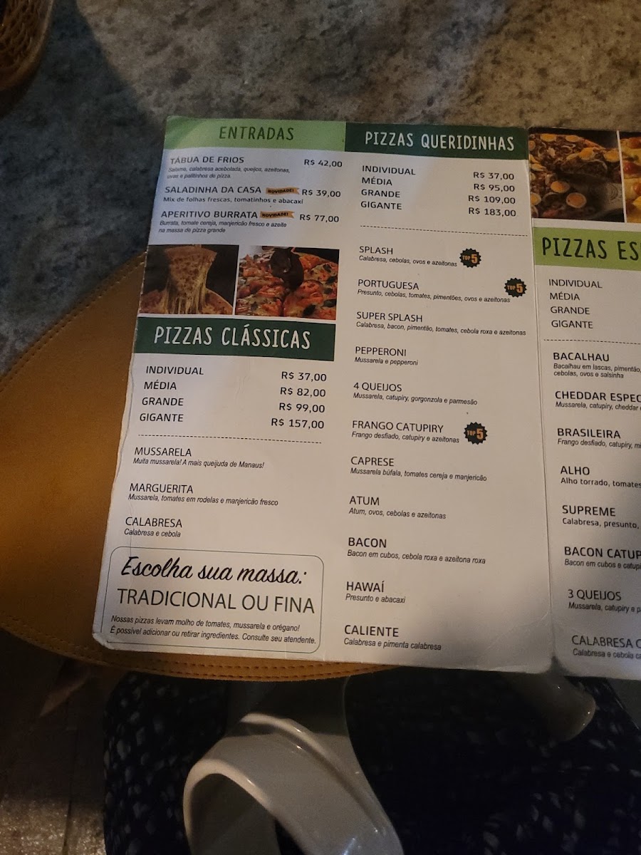 Menu Pizzaria Splash Pizza - Centro-8