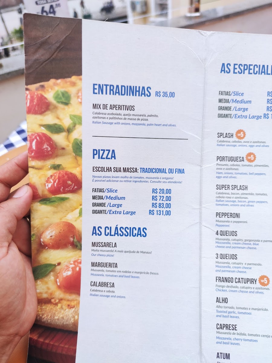 Menu Pizzaria Splash Pizza - Centro-9