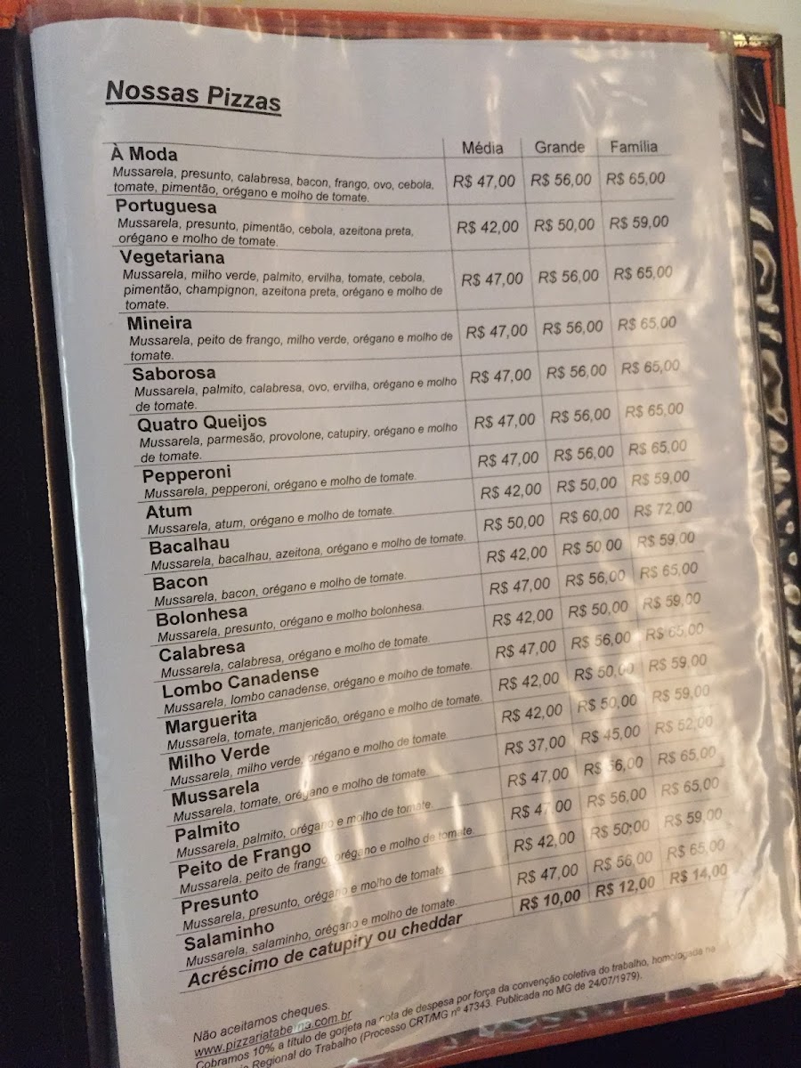 Menu Pizzaria Taberna-7