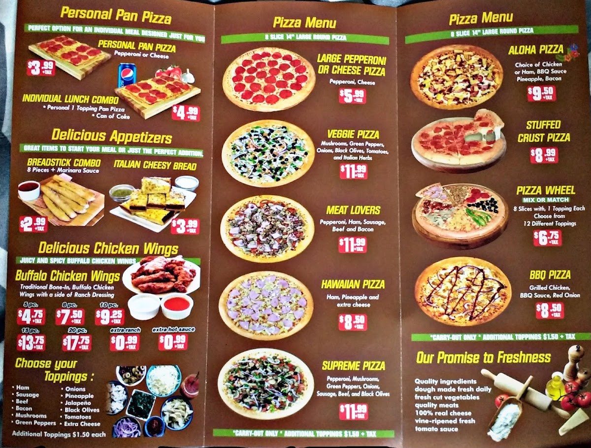Menu Pizzaroni Pizza - Huntington Park, Ca-3
