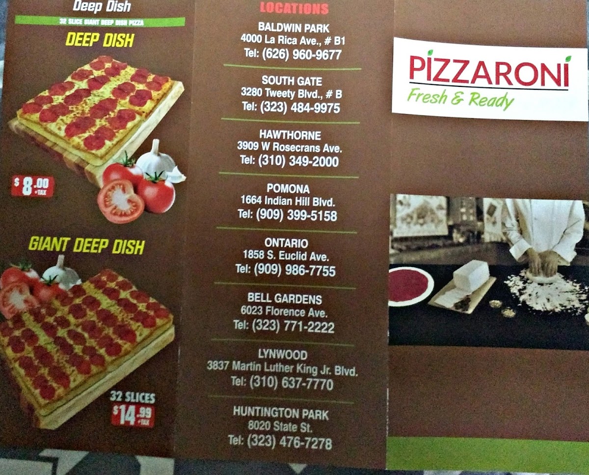 Menu Pizzaroni Pizza - Huntington Park, Ca-6