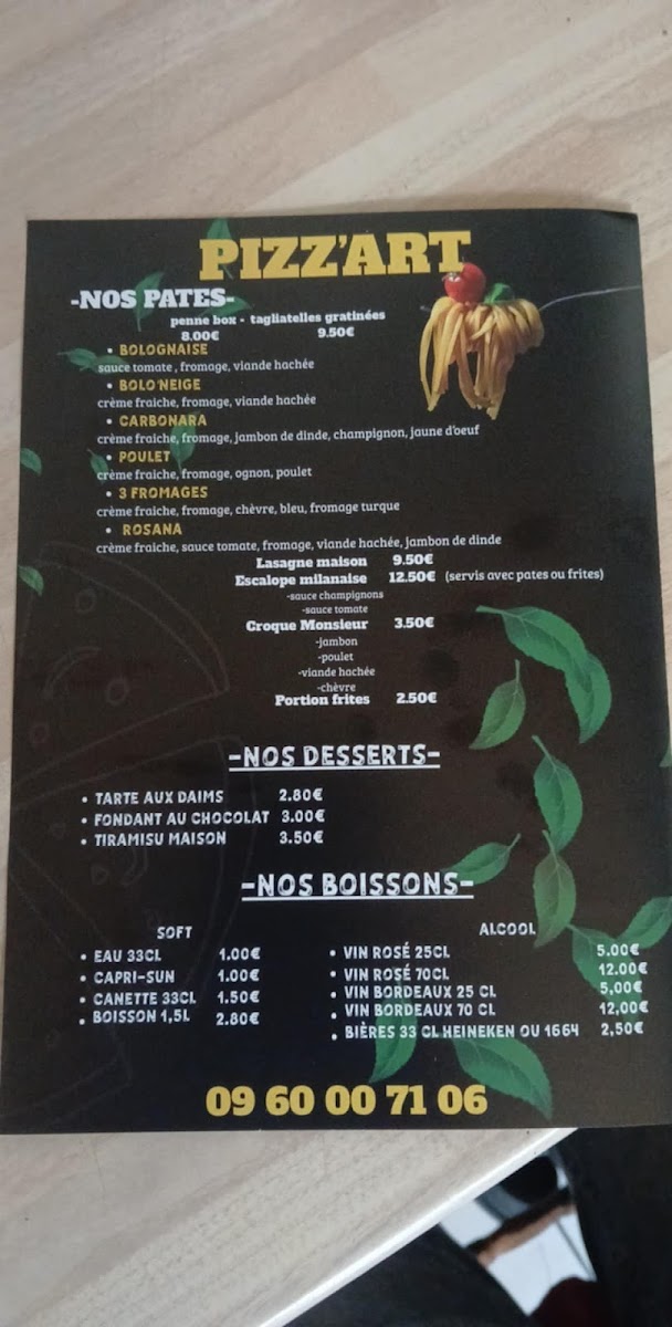 Menu Pizz'art - La Madeleine-2