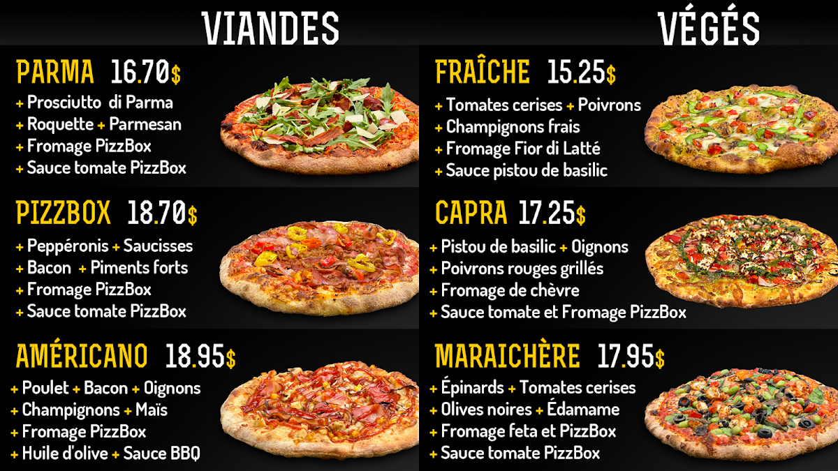 Menu Pizzbox La Boîte À Pizza St-Élie-Rockforest-2