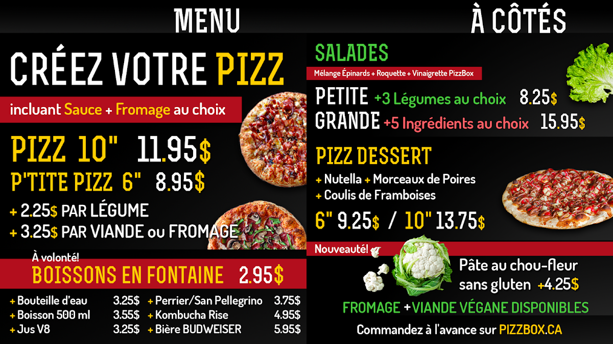 Menu Pizzbox La Boîte À Pizza St-Élie-Rockforest-3