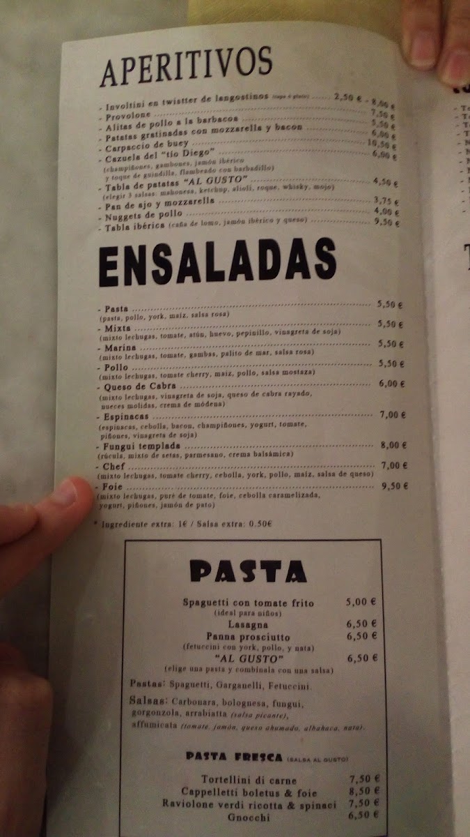 Menu Pizzeria Al Gusto Tapas (Porvenir)-7