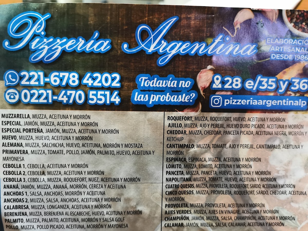 Menu Pizzería Argentina-2