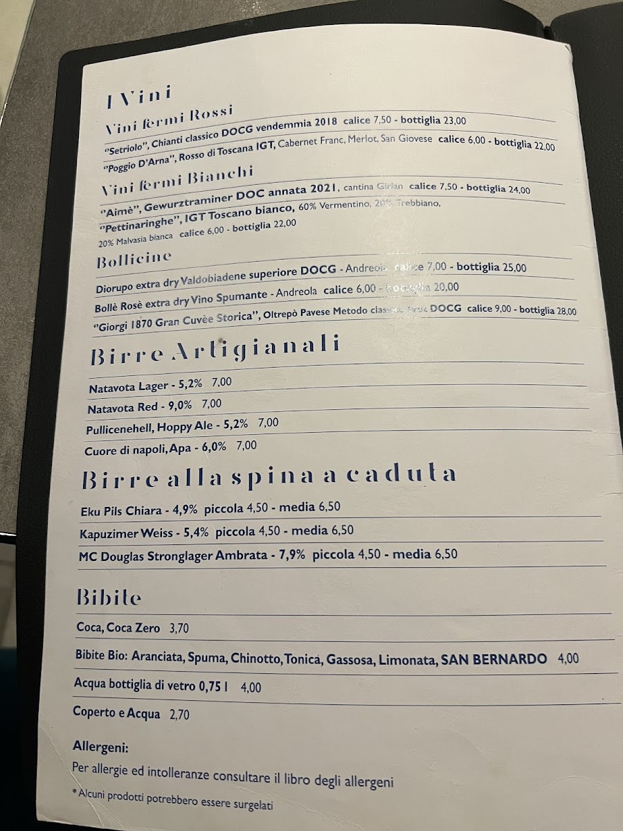 Menu Pizzeria Aria Pisa-10