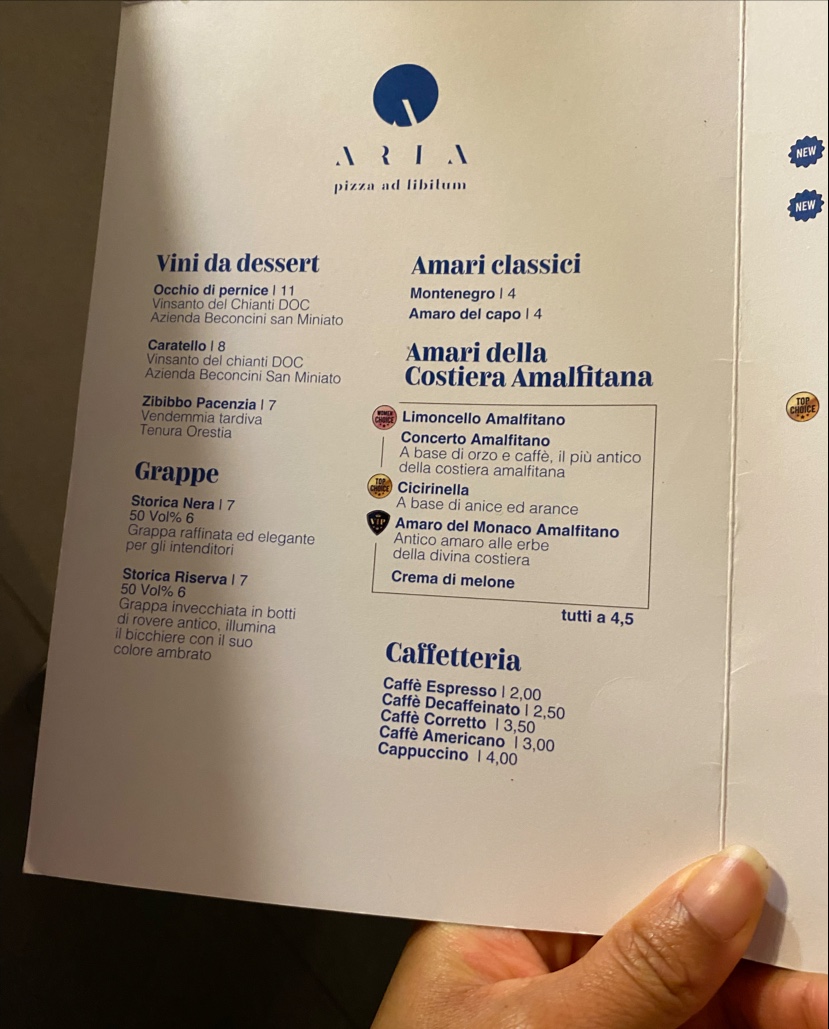 Menu Pizzeria Aria Pisa-8