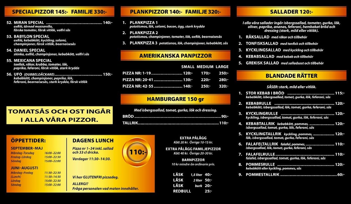 Menu Pizzeria Bella Donna-1
