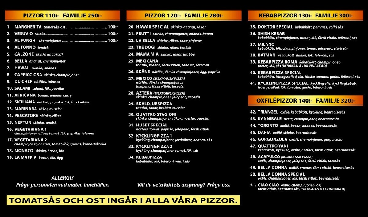 Menu Pizzeria Bella Donna-2