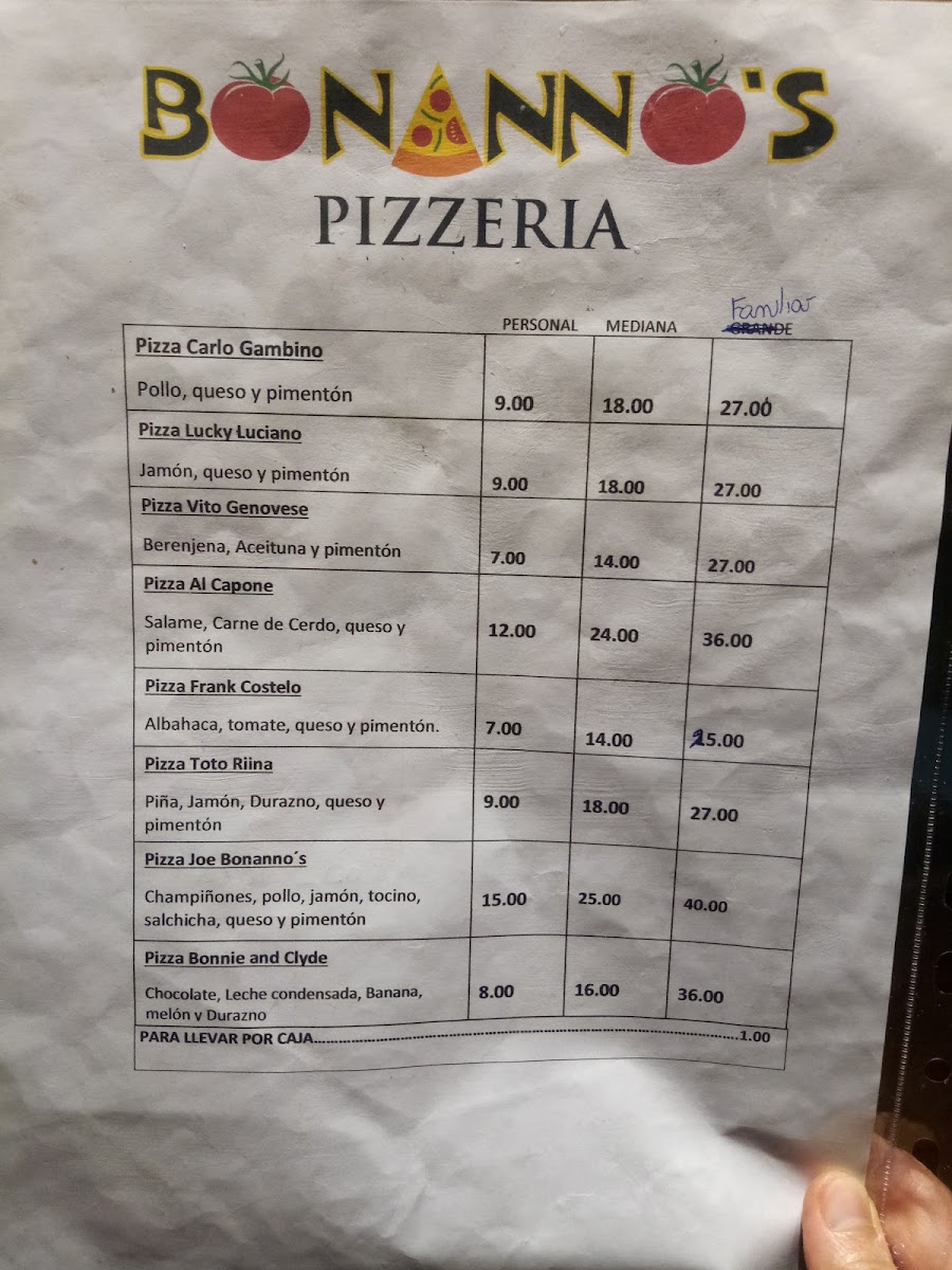 Menu Pizzería Bonannos-3