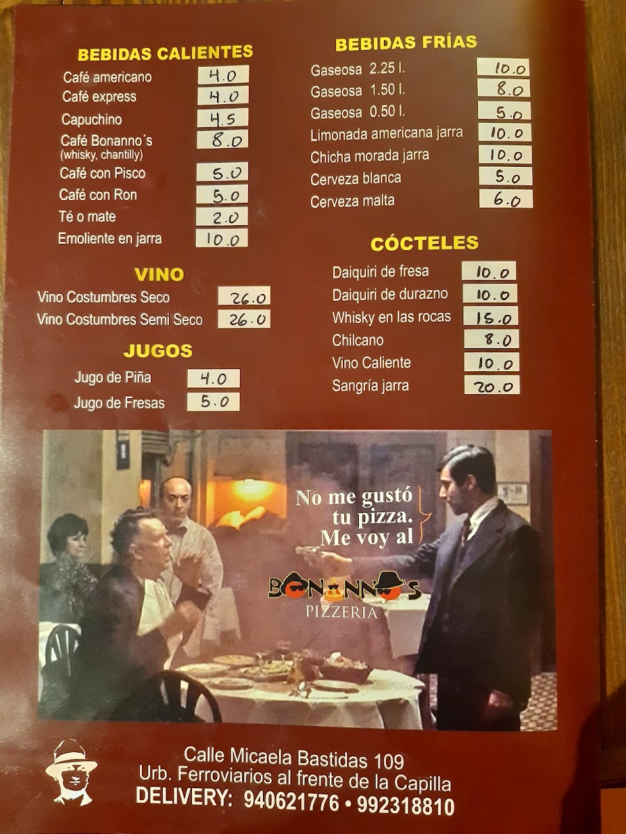 Menu Pizzería Bonannos-4
