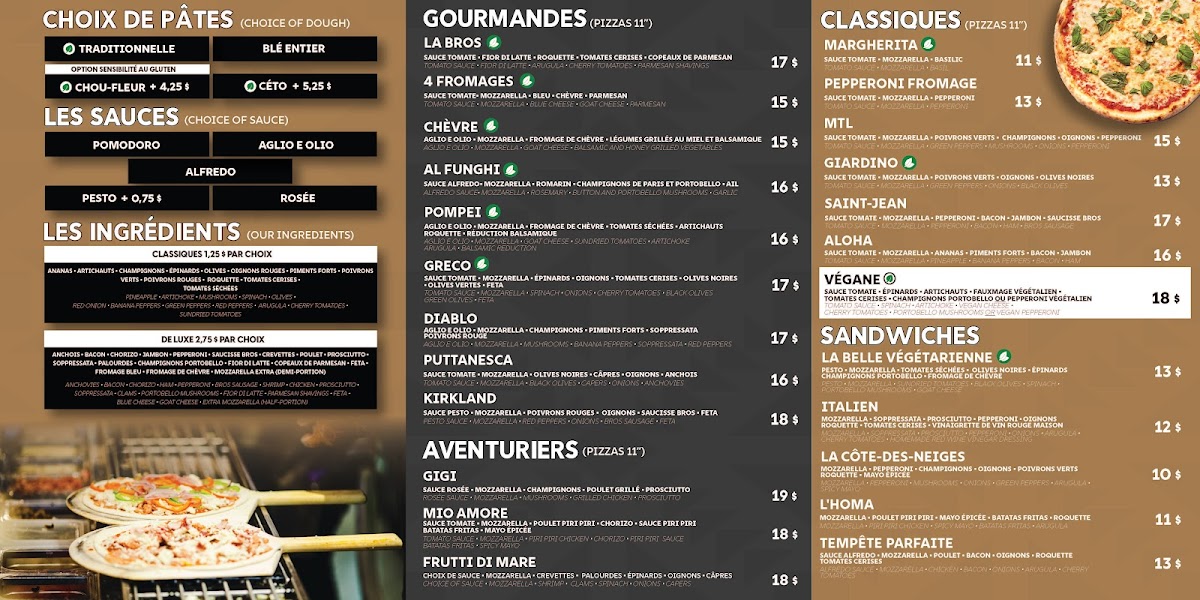 Menu Pizzeria Bros (Downtown)-1