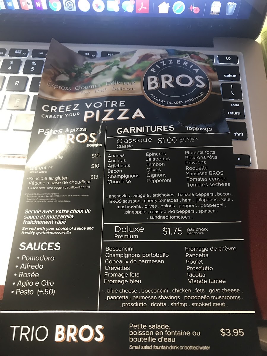 Menu Pizzeria Bros (Downtown)-5