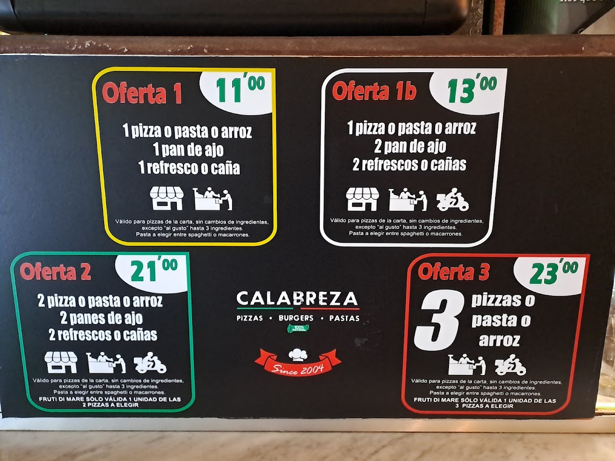 Menu Pizzería Calabreza En La Isleta - Las Palmas-9
