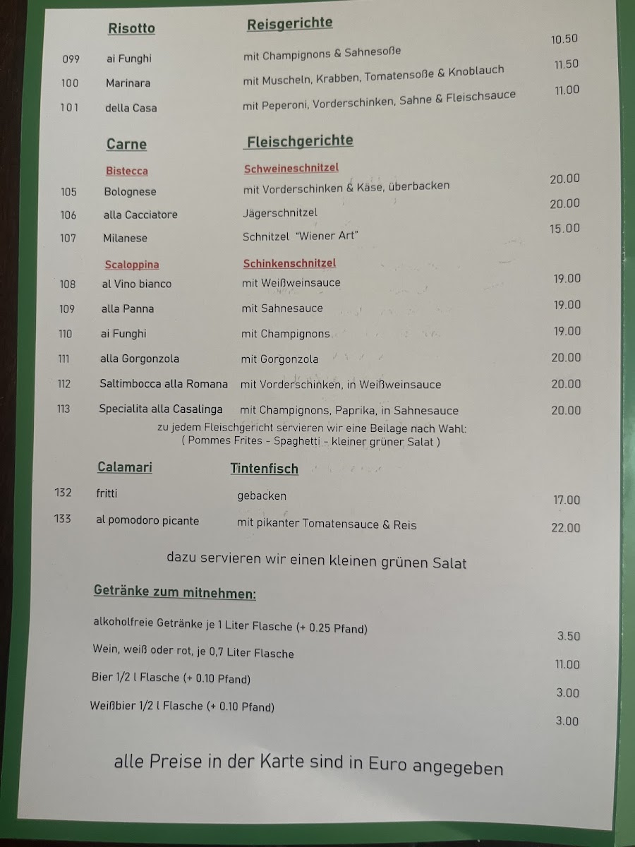 Menu Pizzeria Capri-1