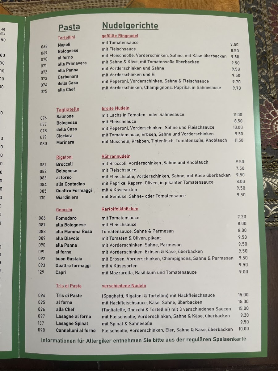 Menu Pizzeria Capri-2