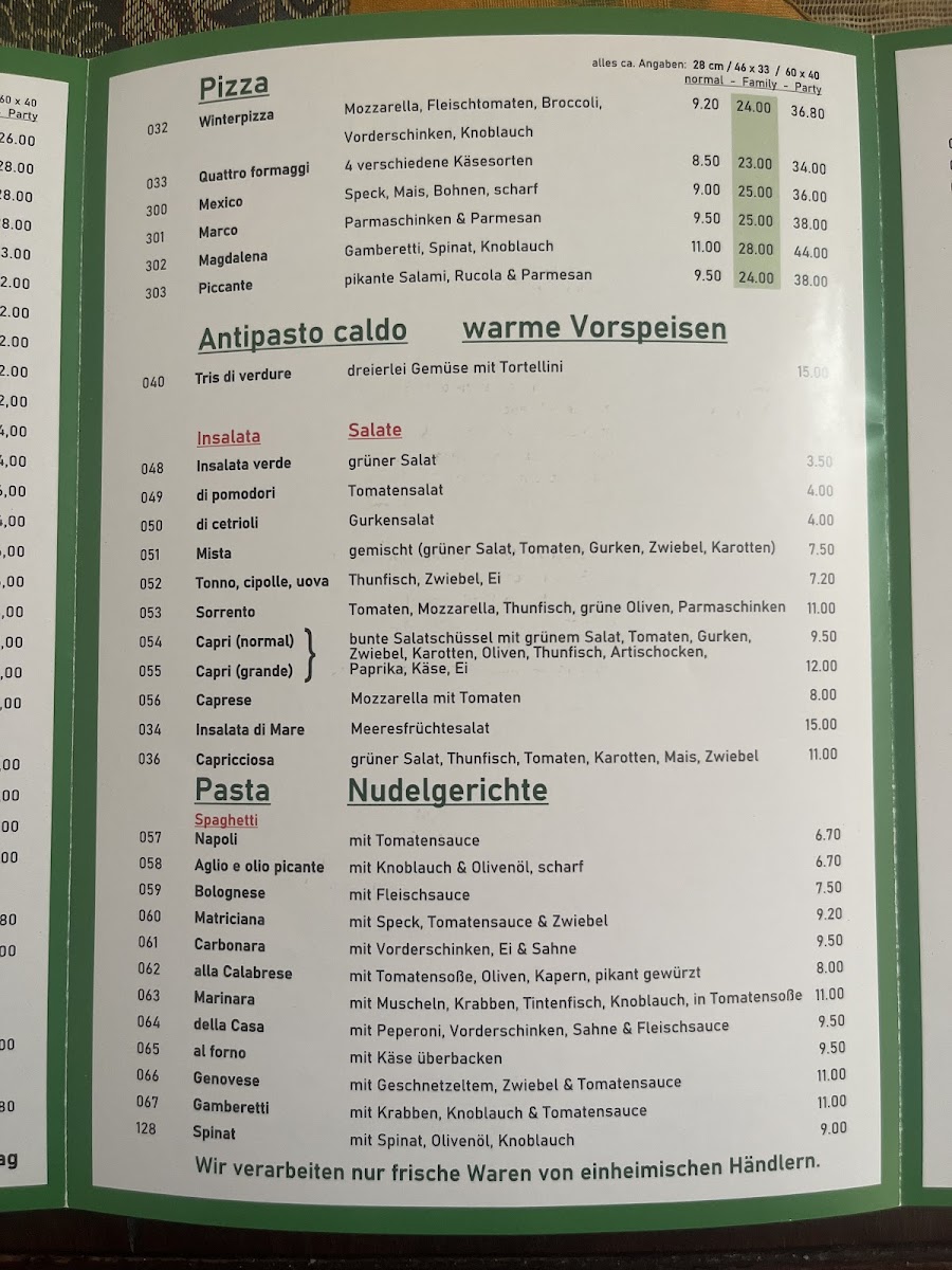 Menu Pizzeria Capri-4