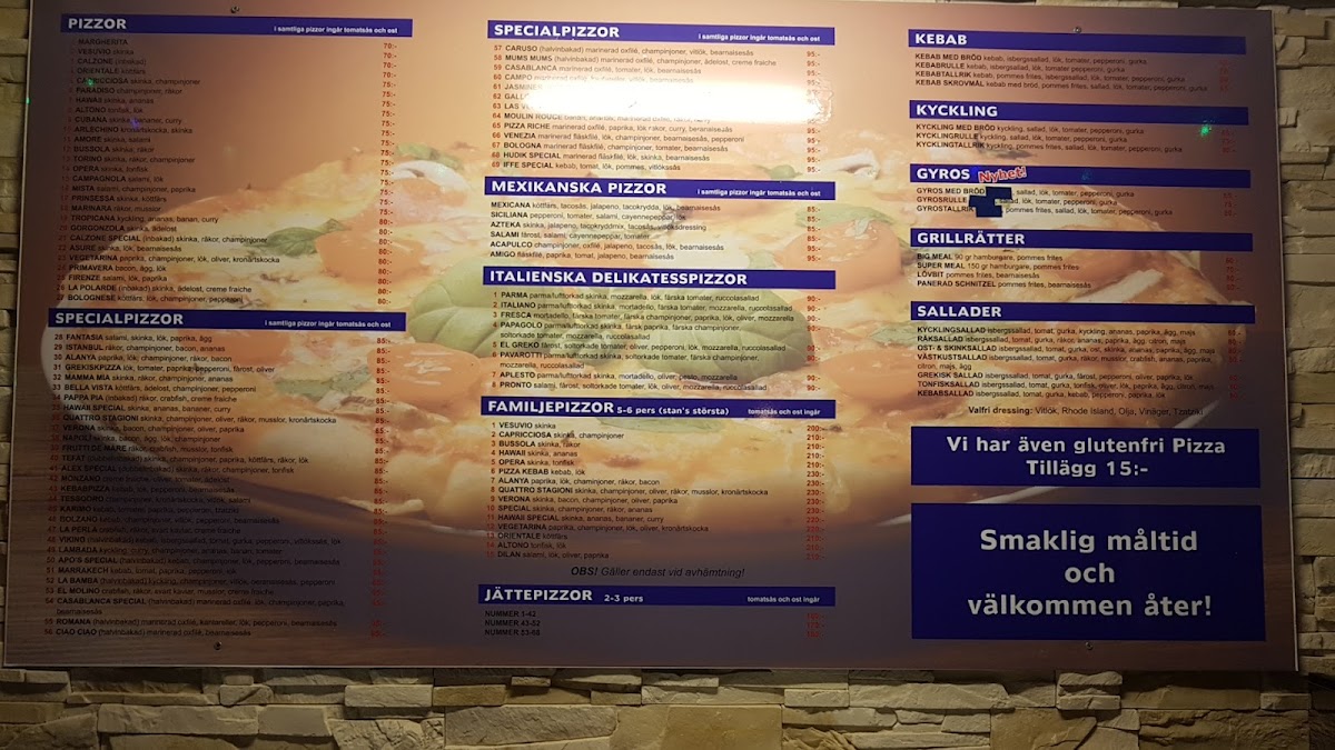 Menu Pizzeria Casablanca Hudiksvall-1