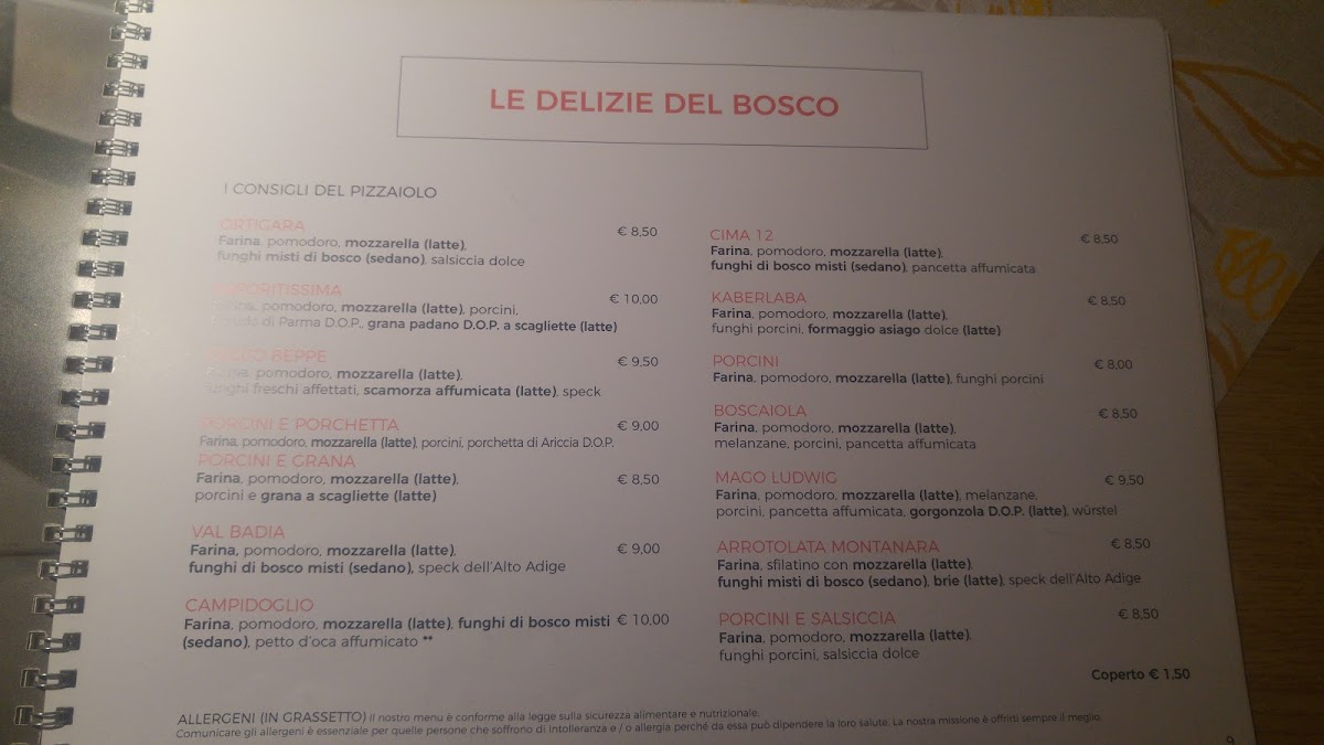 Menu Pizzeria Chiarotto-1