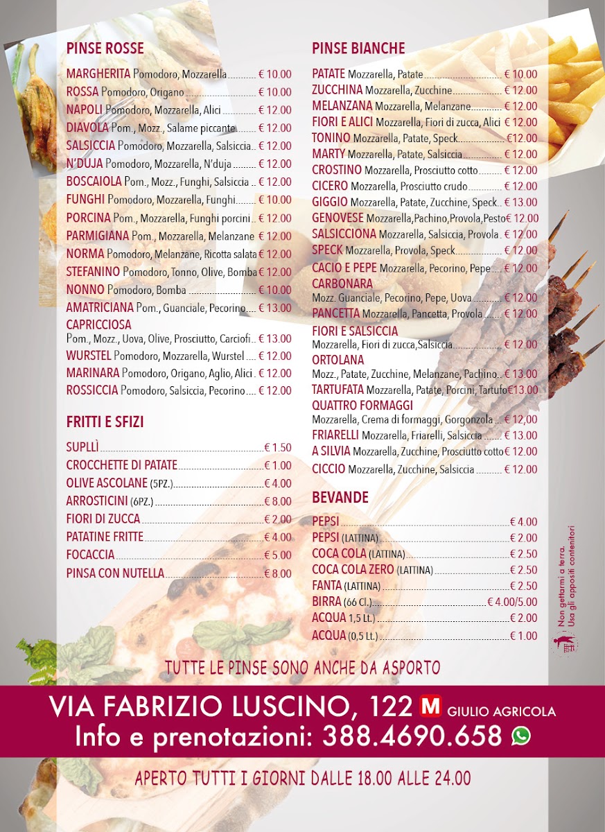 Menu Pizzeria Cinecittà - Rimpinzami-1