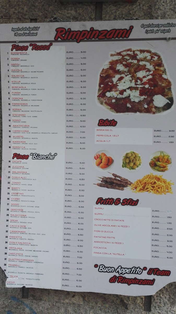 Menu Pizzeria Cinecittà - Rimpinzami-8