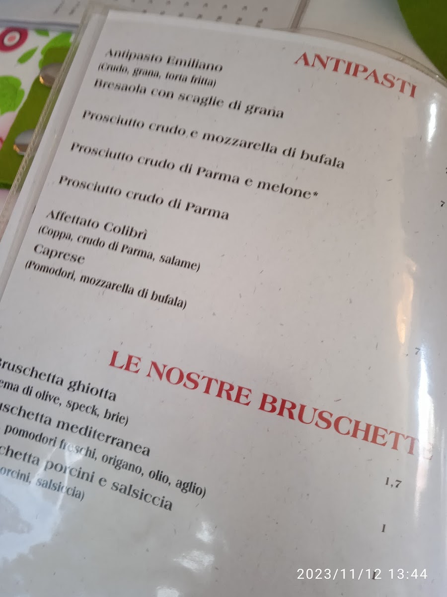 Menu Pizzeria Colibrì-2